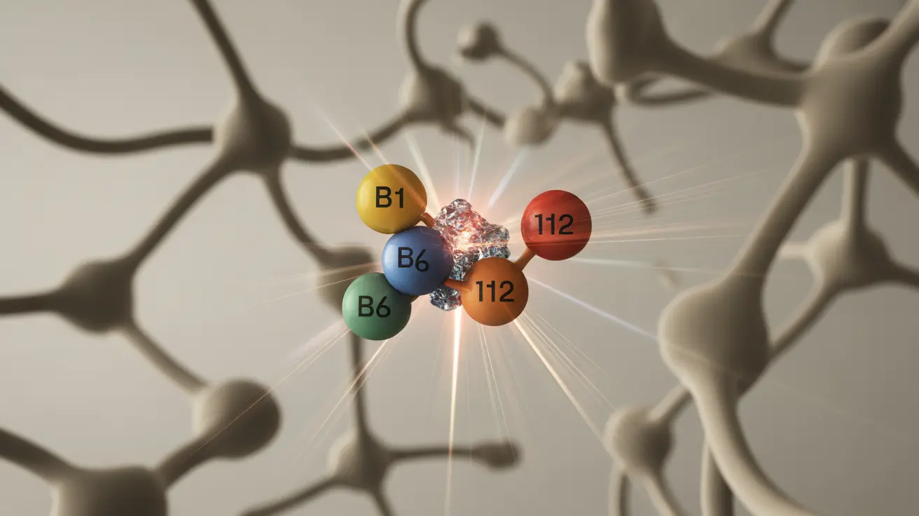 Illustration showing B-vitamin molecules and diclofenac in nerve health and inflammation context