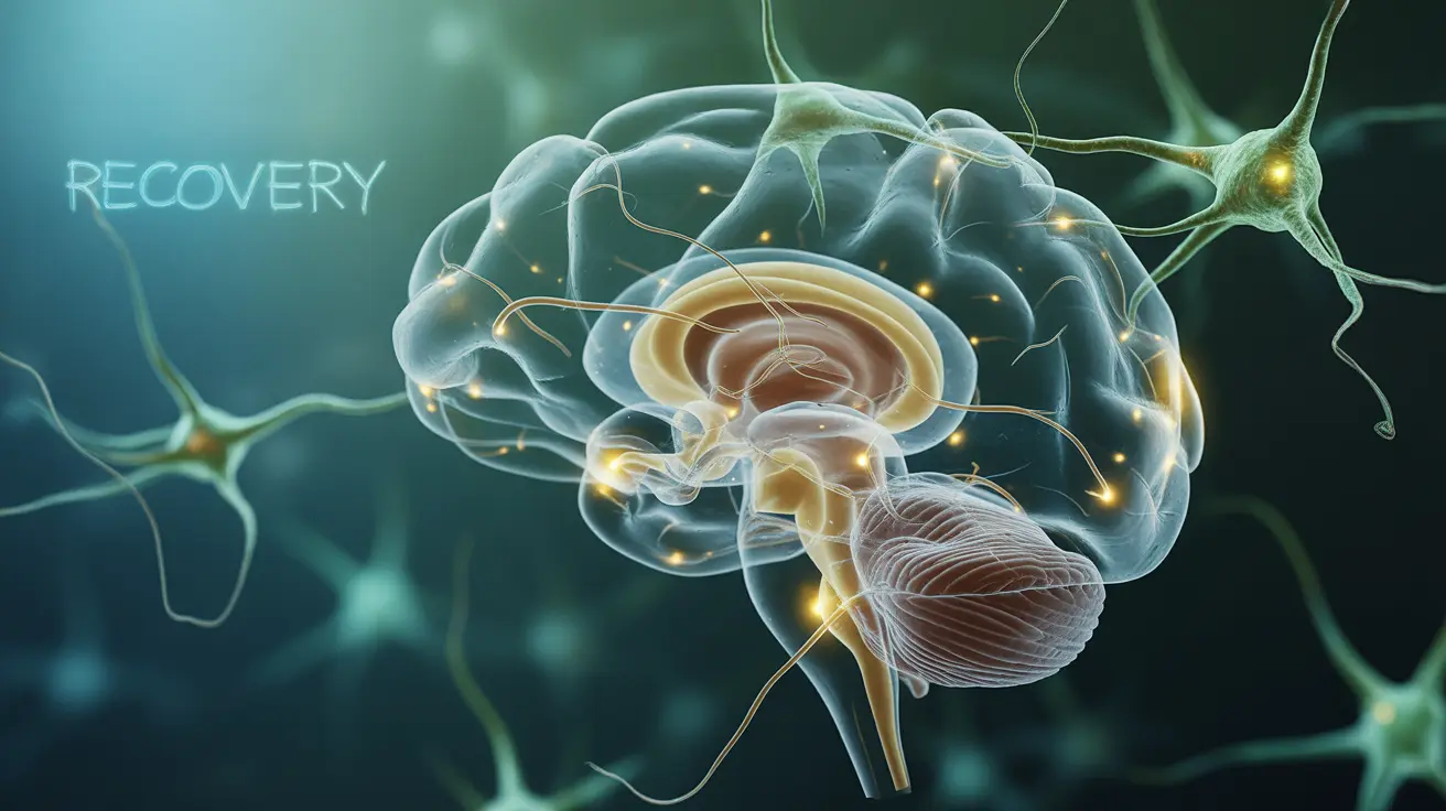 Abstract concept depicting CBD's therapeutic potential on brain health with neuron structures and calming patterns in green and blue hues