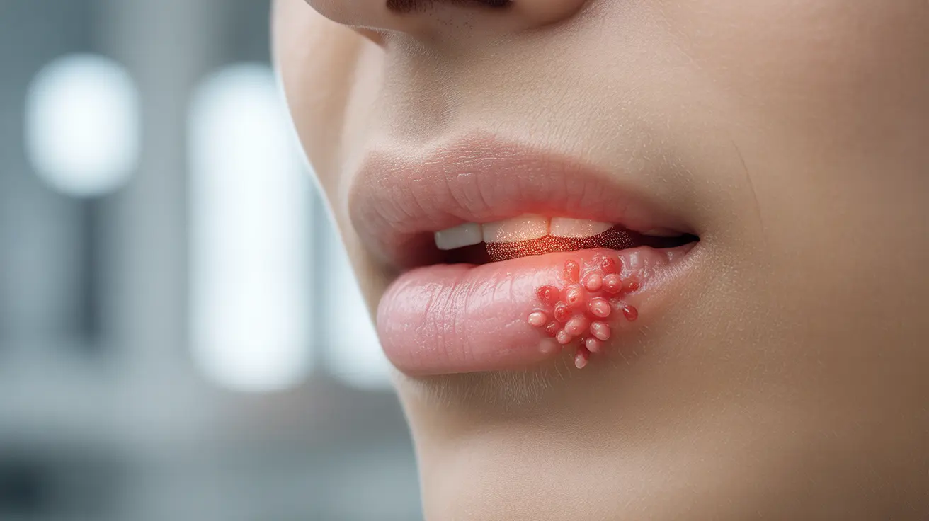 Cold Sore On Lip Inside