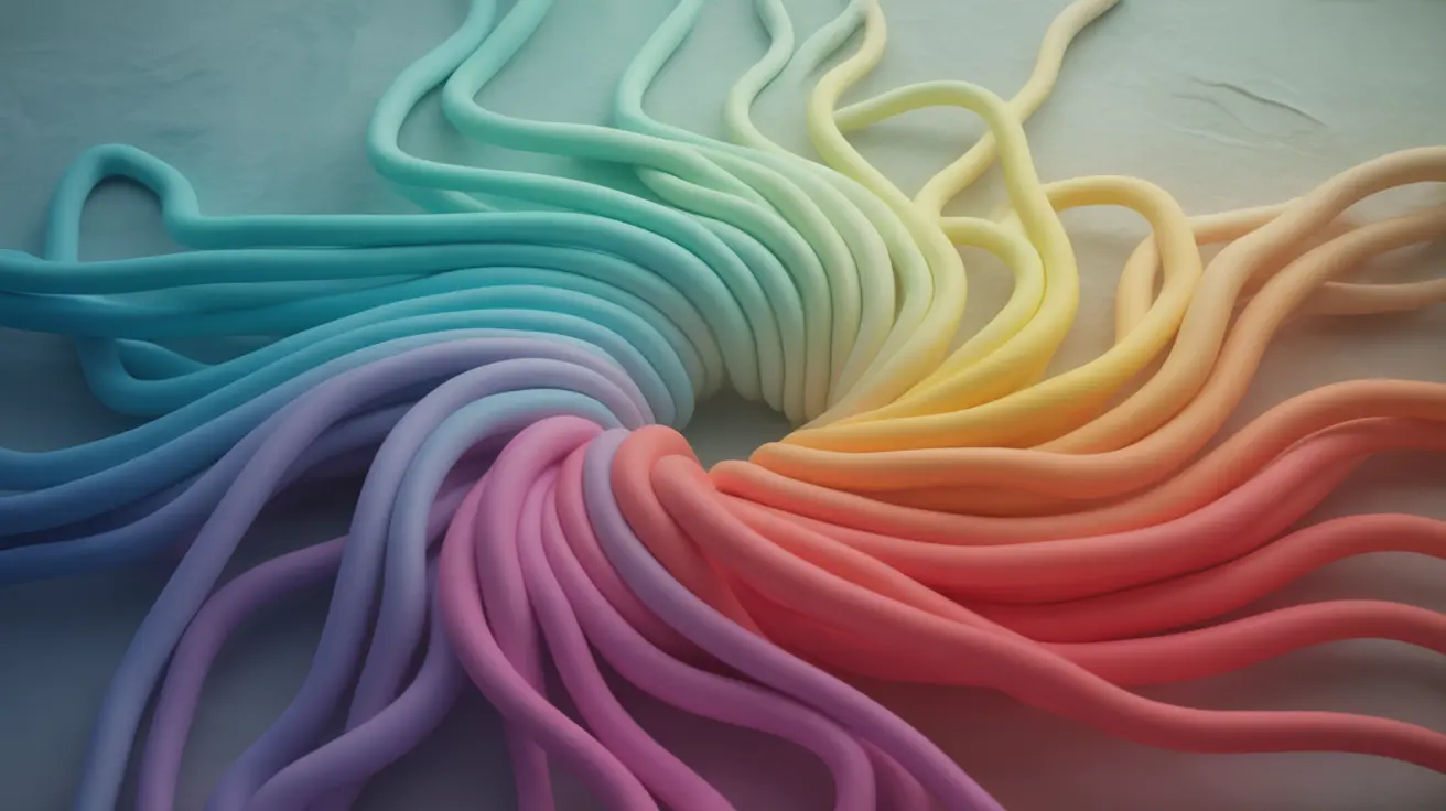 Abstract concept with soft gradient colors symbolizing gender identities, intertwining shapes for fluidity, inclusive atmosphere