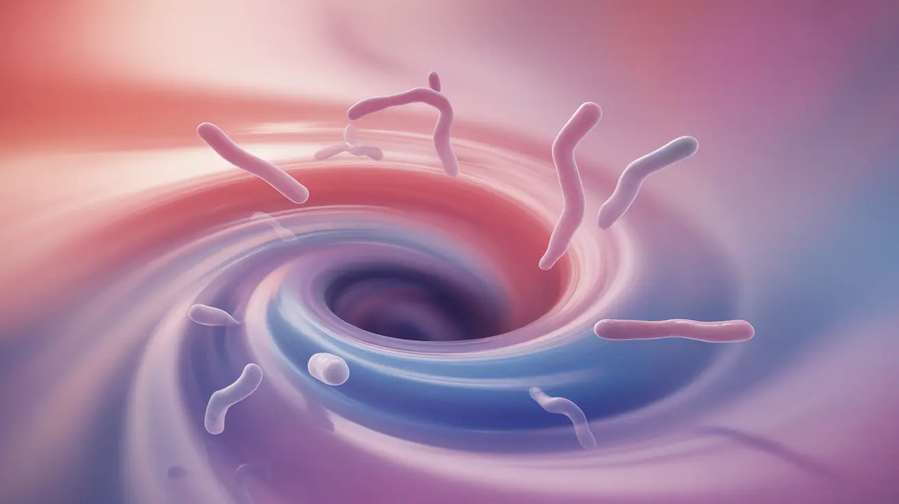 Abstract depiction of hormonal fluctuations and mood changes during menstrual cycles, with soft gradient and shapes symbolizing hormones.