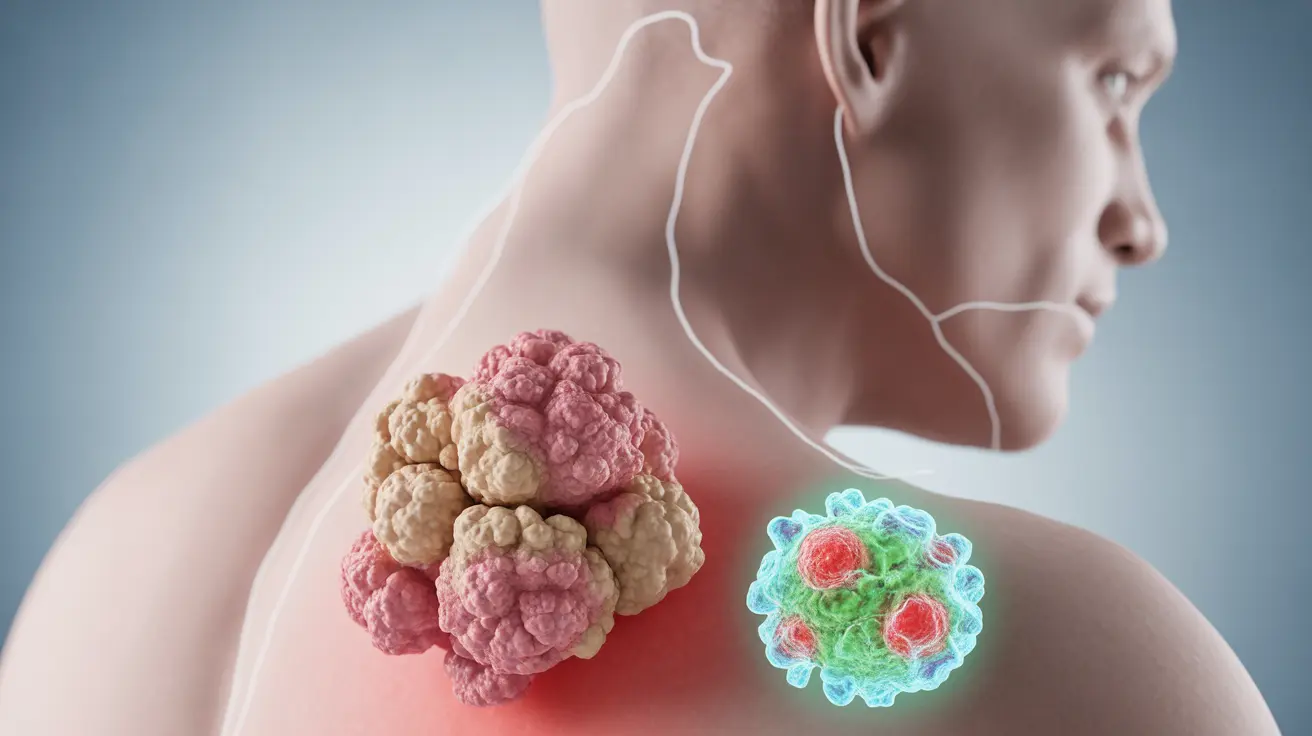 Detailed illustration showing HPV warts on skin with a focus on the immune system's response, abstract representation of the human body in a clean, clinical style, bright colors, educational and informative mood.