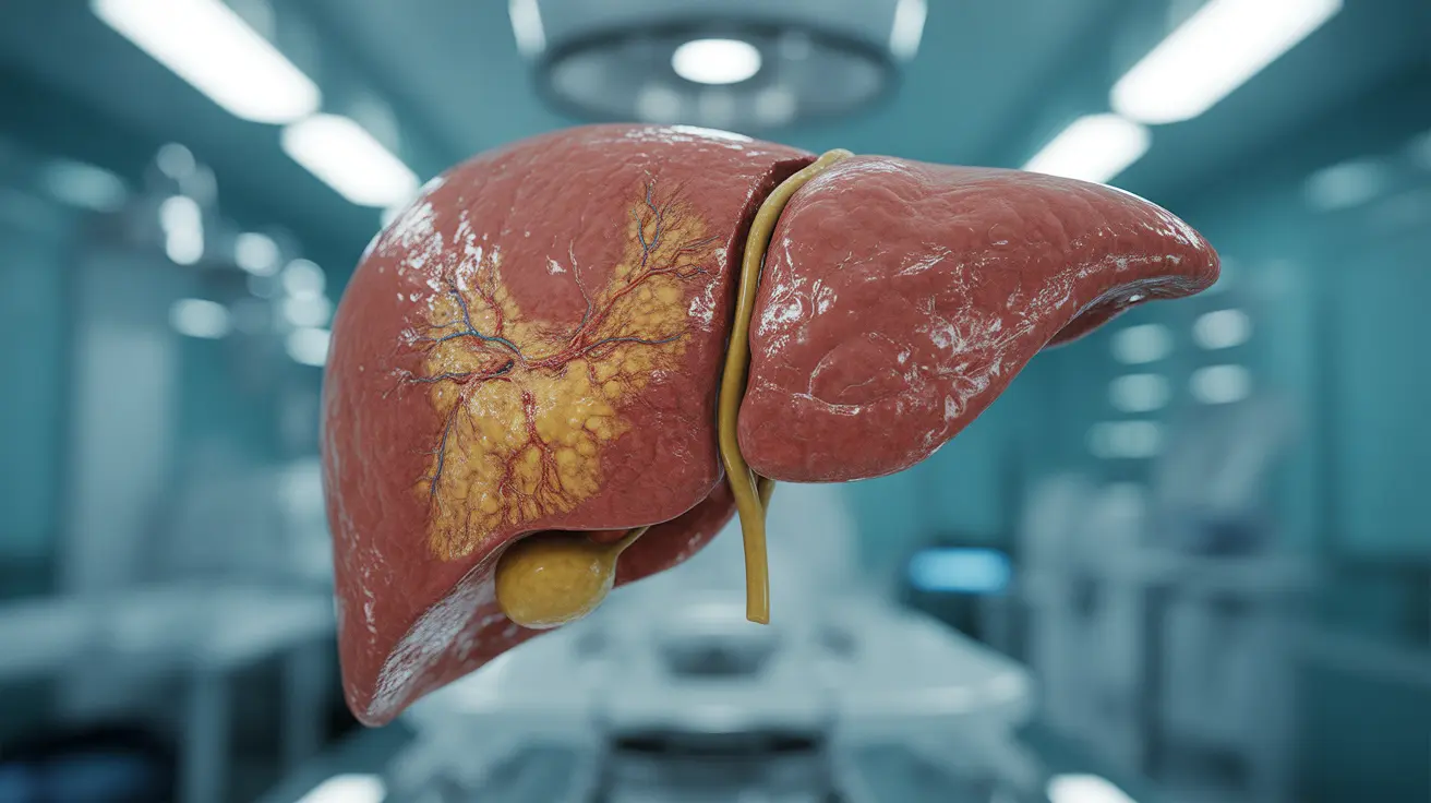 Detailed illustration of the human liver showing areas affected by hepatitis C and treatment options in a clinical setting