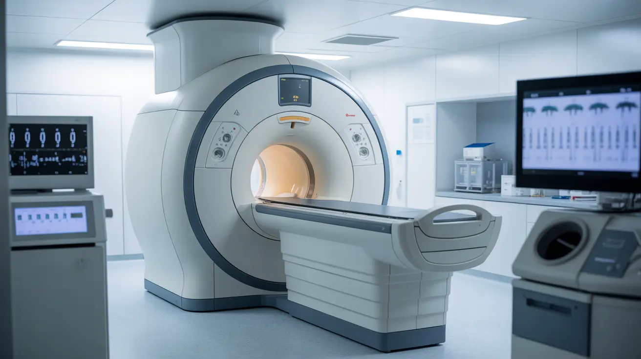 Detailed illustration of various laboratory tests used to diagnose schizophrenia, including graphical representations of a Complete Blood Count (CBC), Comprehensive Metabolic Panel (CMP), and MRI scans in a modern clinical laboratory.