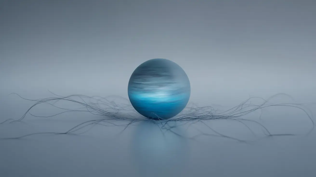 Abstract concept, soft lighting illustrating contrast between normal anxiety and disorders with blue and grey gradients