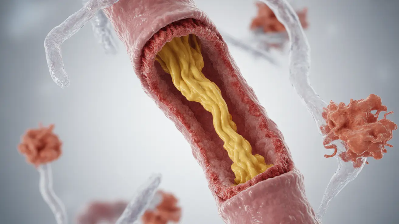 Detailed illustration, labeled close-up of human respiratory system showing inflamed airways and mucus buildup, informative clinical style, bright white background, focused on irritation and inflammation effects typical of a post-viral cough.