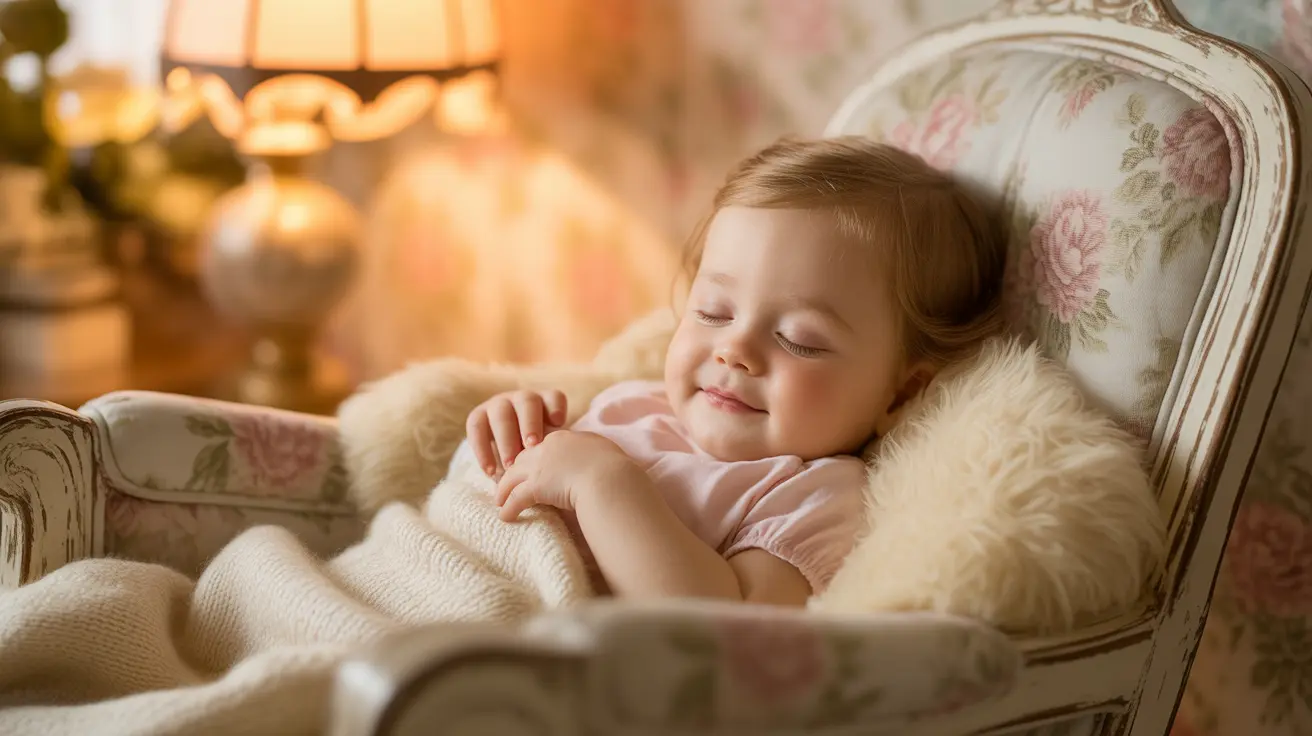 Close-up shot of a sleeping baby in a cozy nursery, displaying gentle facial expressions and twitches in warm light.