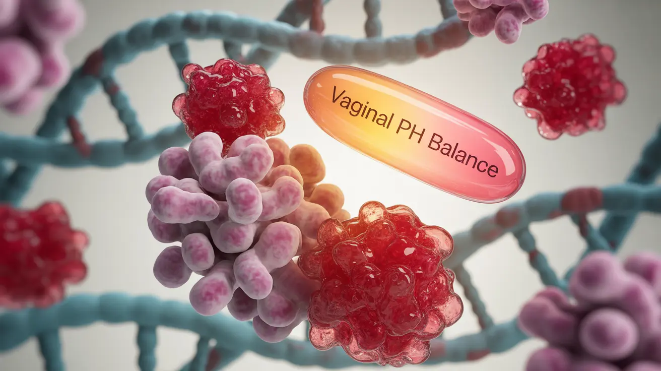 Detailed illustration of Lactobacillus probiotic strains, cranberry extract, and vitamin molecules on a health-themed background