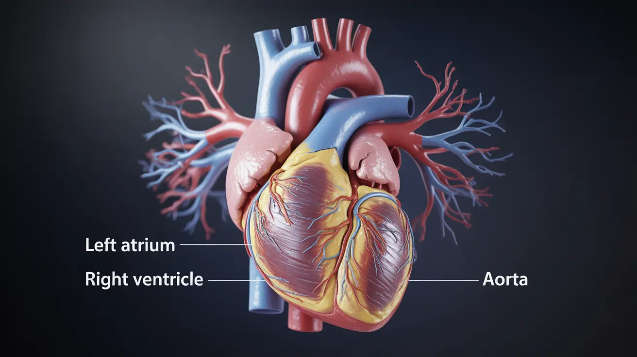 Anatomical heart illustration showing chaotic electrical impulses during ventricular fibrillation, with clear labels on heart chambers and electrical pathways.