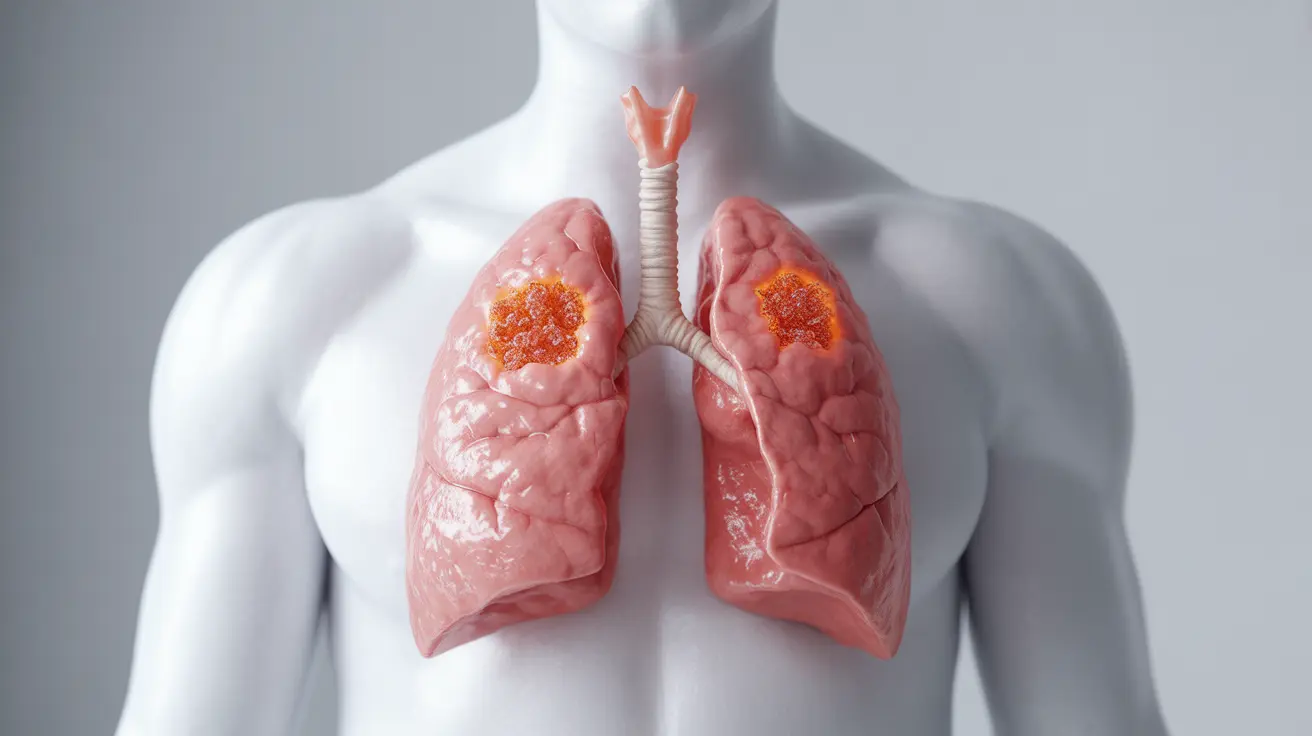 Illustration of human lungs with inflamed areas due to viral pneumonia, clinical background